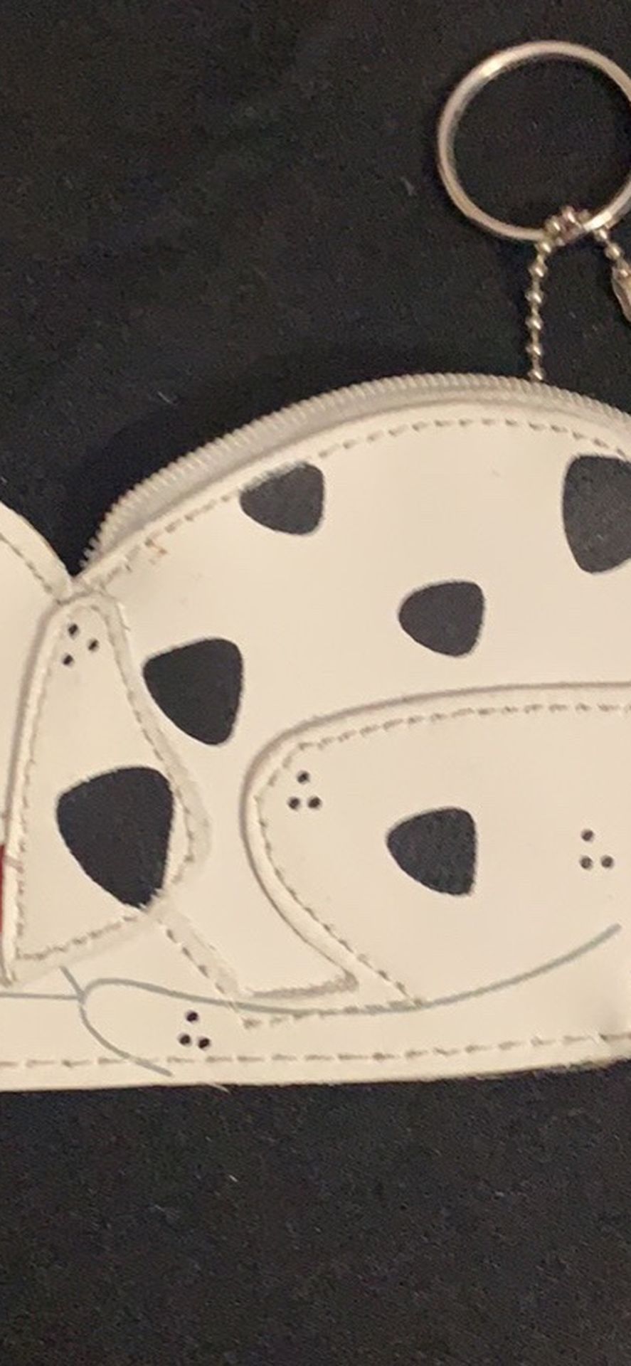 ROLFS Vintage Dalmatian Leather Coin Purse/ Keychain
