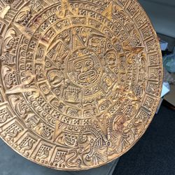 Cedar Wood Aztec Calendar 