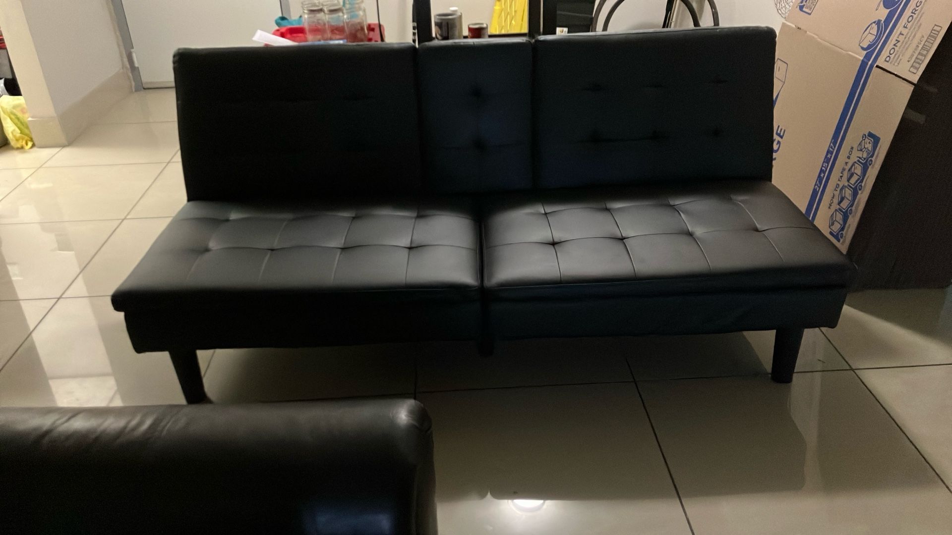 Black Tufted Futon