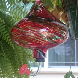 New Glass Hummingbird Feeder 