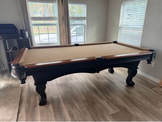 Pool table, lamp, and more 96×54