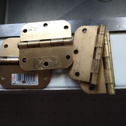 Brass Door Hinges Sz 3 1)2 Inches- 16 Pieces