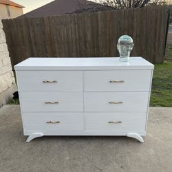 Beautiful Midcentury White Dresser 