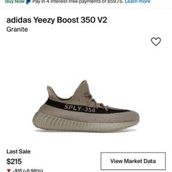 Yeezy 350 V2 Granite Men’s 10