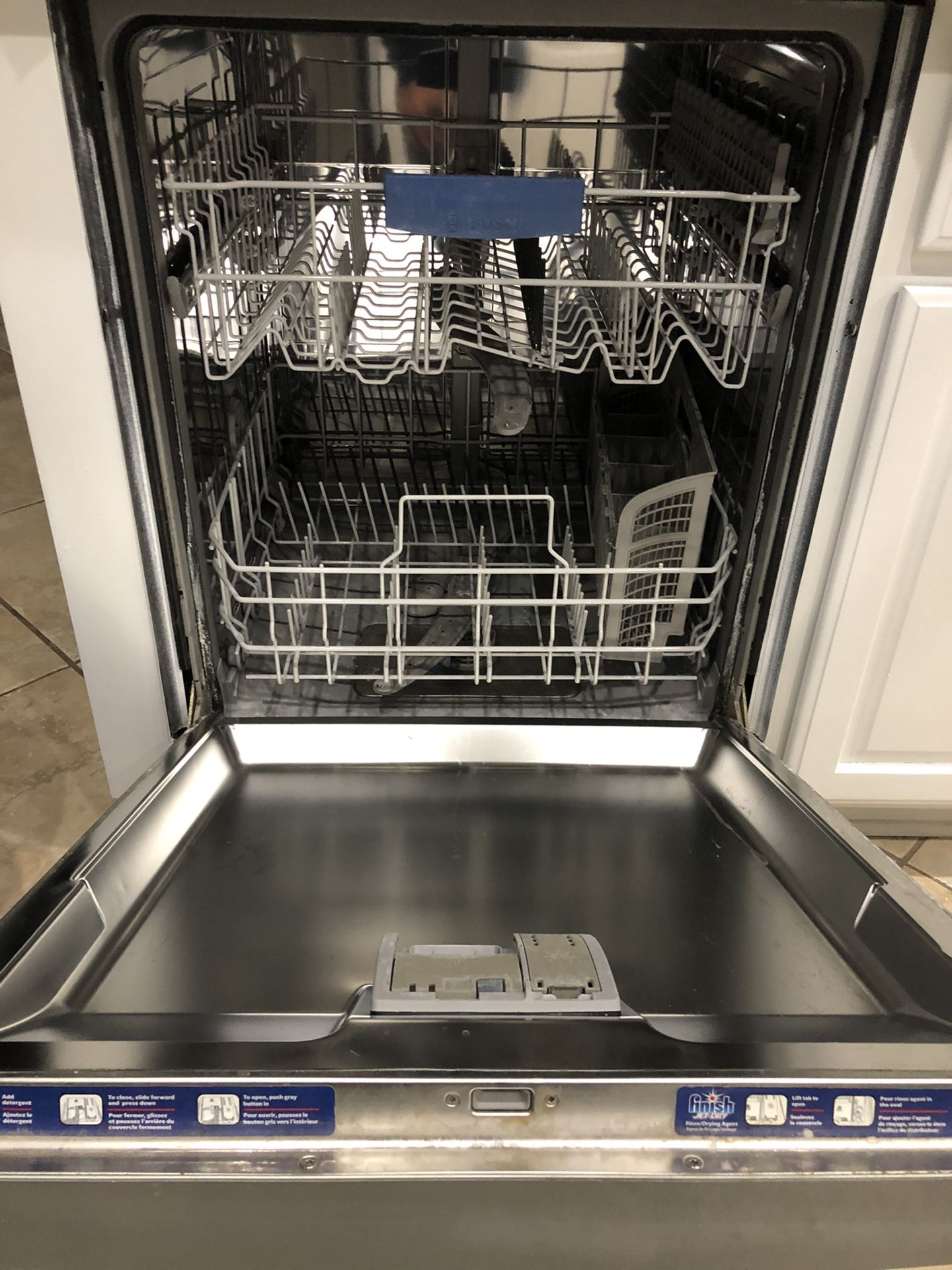 Bosch Ascenta Series Front Control Tall Tub Dishwasher in Stainless