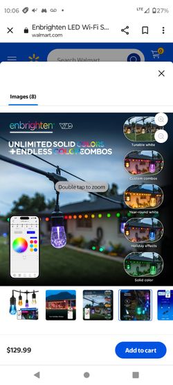 Enbrighten Wifi Led Cafe Lights 2 Sets 24ft With 12 Bulbs