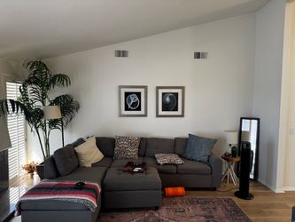 Gray Sectional Sofa with Storage Ottoman (Coaster Furniture)