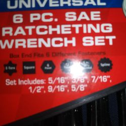 Duralasts Universal 6 Piece Standard Ratchet Wrench Set
