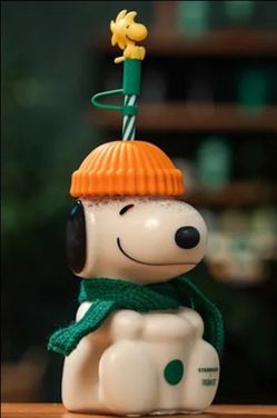 Snoopy Starbucks glass