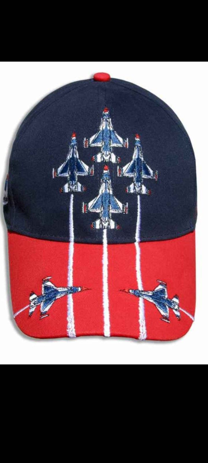 Flightline America Thunderbirds Navy Red Diamond Solo Embroidered Cap Hat Patriots