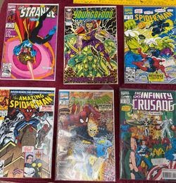 Comic books vintage 1990s Spider-Man Hulk, X-Men and many others