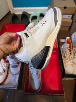 Jordan 3 summit white,red,blanco,blk
