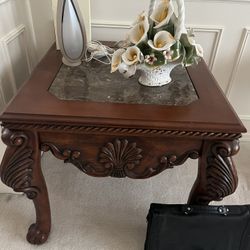 Solid Wood Side Table 