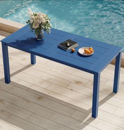 Brand New YEFU 67" Outdoor Patio Table HIPS Blue Umbrella , Powder Springs,GA30127,  $150