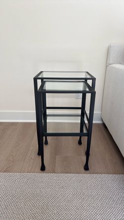 Pottery Barn Tanner Rectangular Nesting End Tables (13"-14")