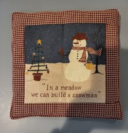 ⛄ Alice’s Cottage Snowman Christmas Trivet Hot Pad – Primitive Country Made in USA