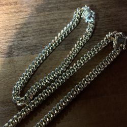 24” Miami Gold Over 925 Sterling Silver Italy