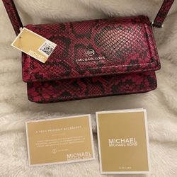 Michael Kors Snake-Embossed Leather Crossbody Bag