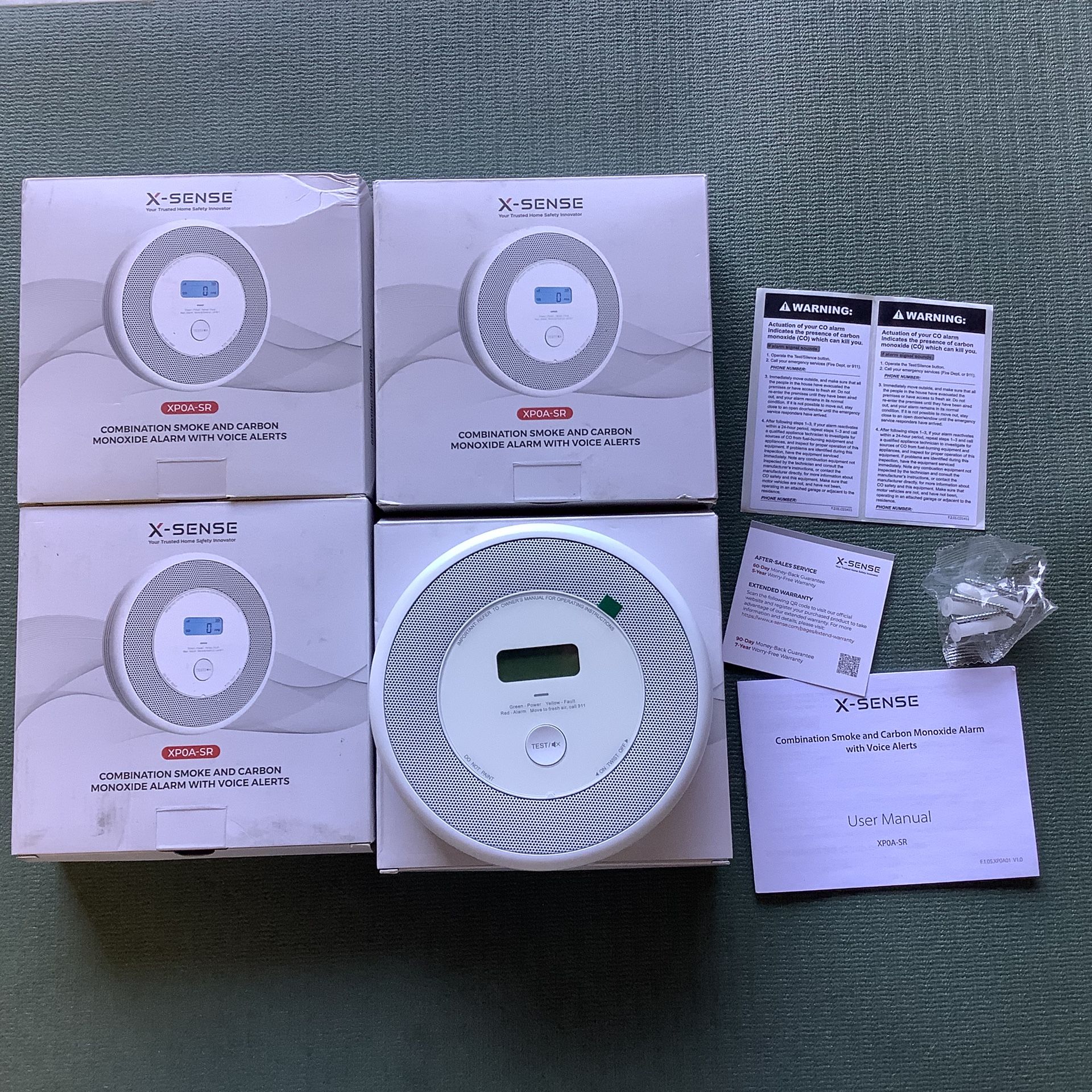 (4X) X-Sense Smoke And Carbon Monoxide Alarm