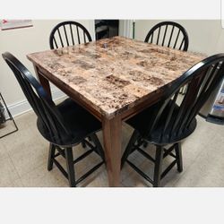 Pub table with 4 chairs