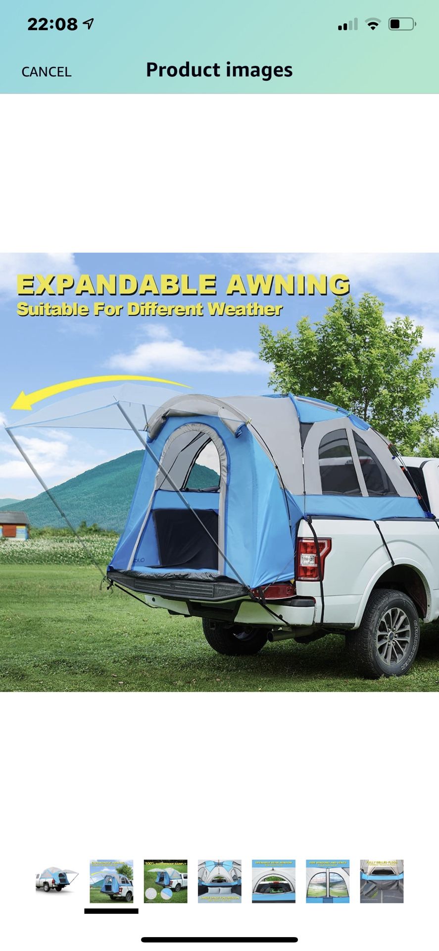 Truck Tent, Waterproof, With Awning, Brand New In Box