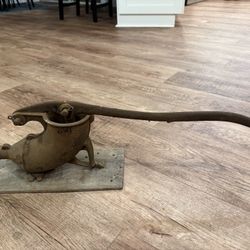 Rare antique cast iron sausage stuffer
