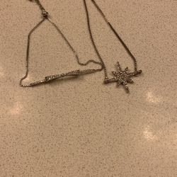 Silver Star And Bow Tie Slider Bracelet