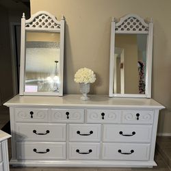 1969 Dresser,  Nightstand With Two Mirrors 