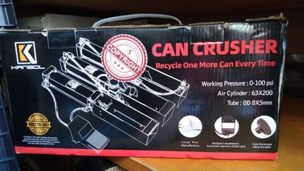 KANBOL Pneumatic Air Cylinder Can Crusher 63x200 Aluminum Soda Beer Re &KYDU
