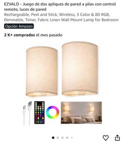 Rechargeable wireless wall lights