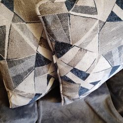 2 Multi Color Throw Pillows 