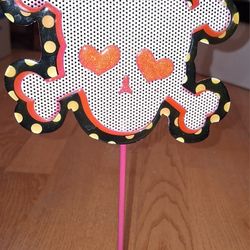 VINTAGE HOT PINK, SUGAR SKULL JEWELRY & RING HOLDER
