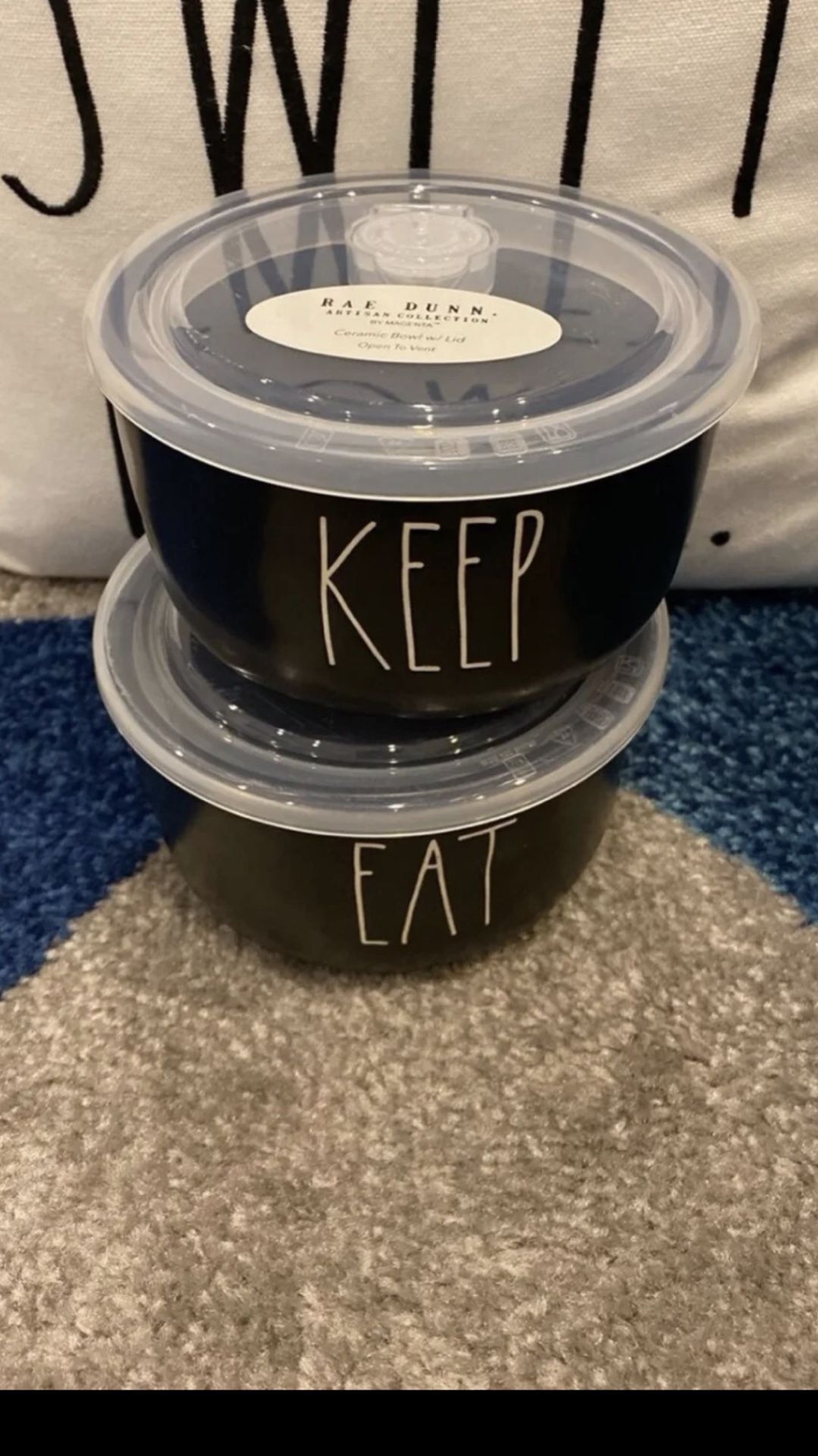 RAE DUNN KEEP AND EAT STORAGE CONTAINERS