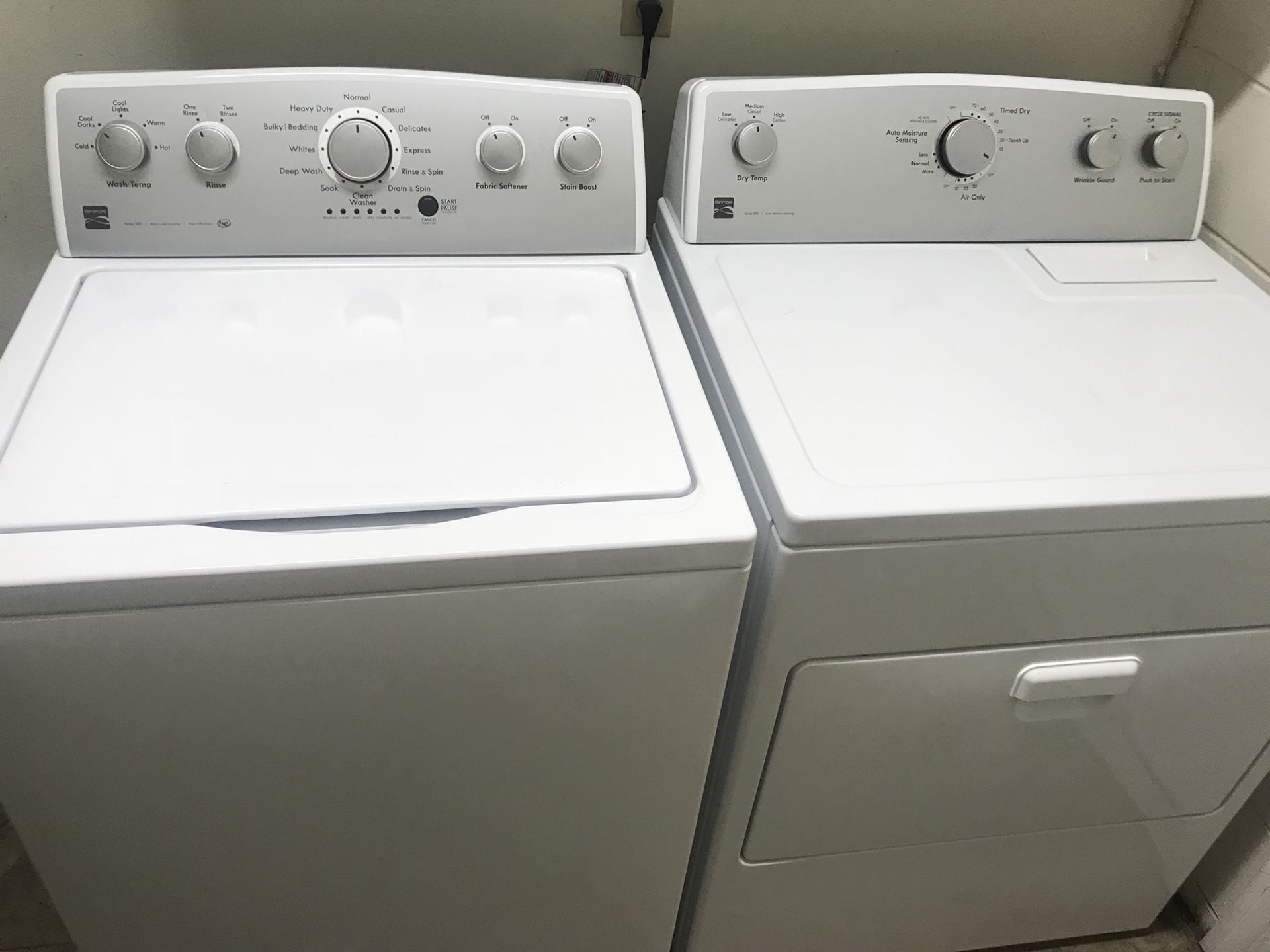 Kenmore 500 series washer and dryer