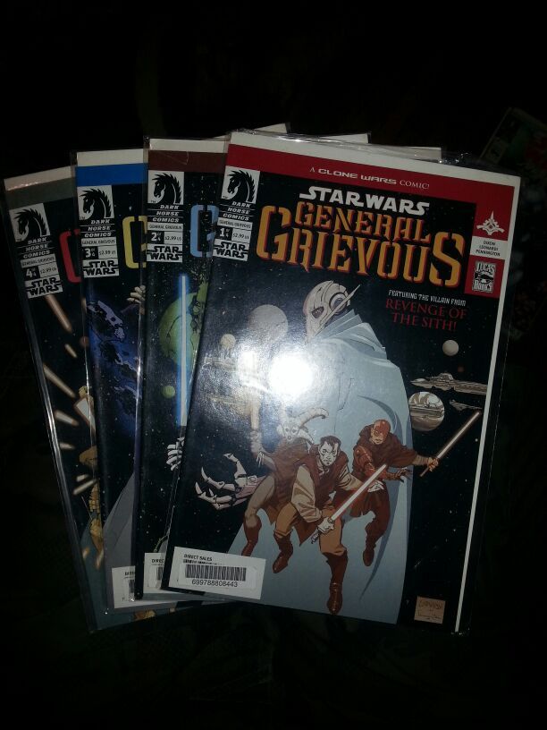 DARK HORSE STAR WARS GENERAL GRIEVOUS #1-4 COMIC BOOKS