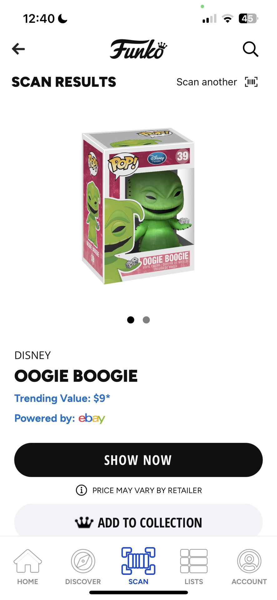 Funko Oogie Boogie Man 