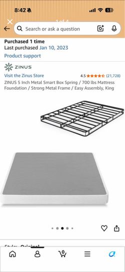 Sinus 5 inch Metal Box Spring King
