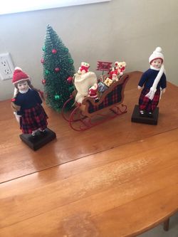 Vintage Christmas figurines and Decoration set set