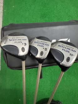 Callaway Golf Clubs Big Bertha Steelhead Plus #3 #5 #10 Golf Right Hand Regular Flex