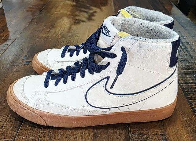 Nike Blazer Mid '77 PRM Sail/Midnight Navy Mens Excellent