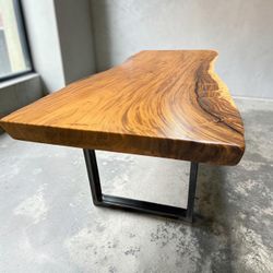live edge reclaimed wood dining table