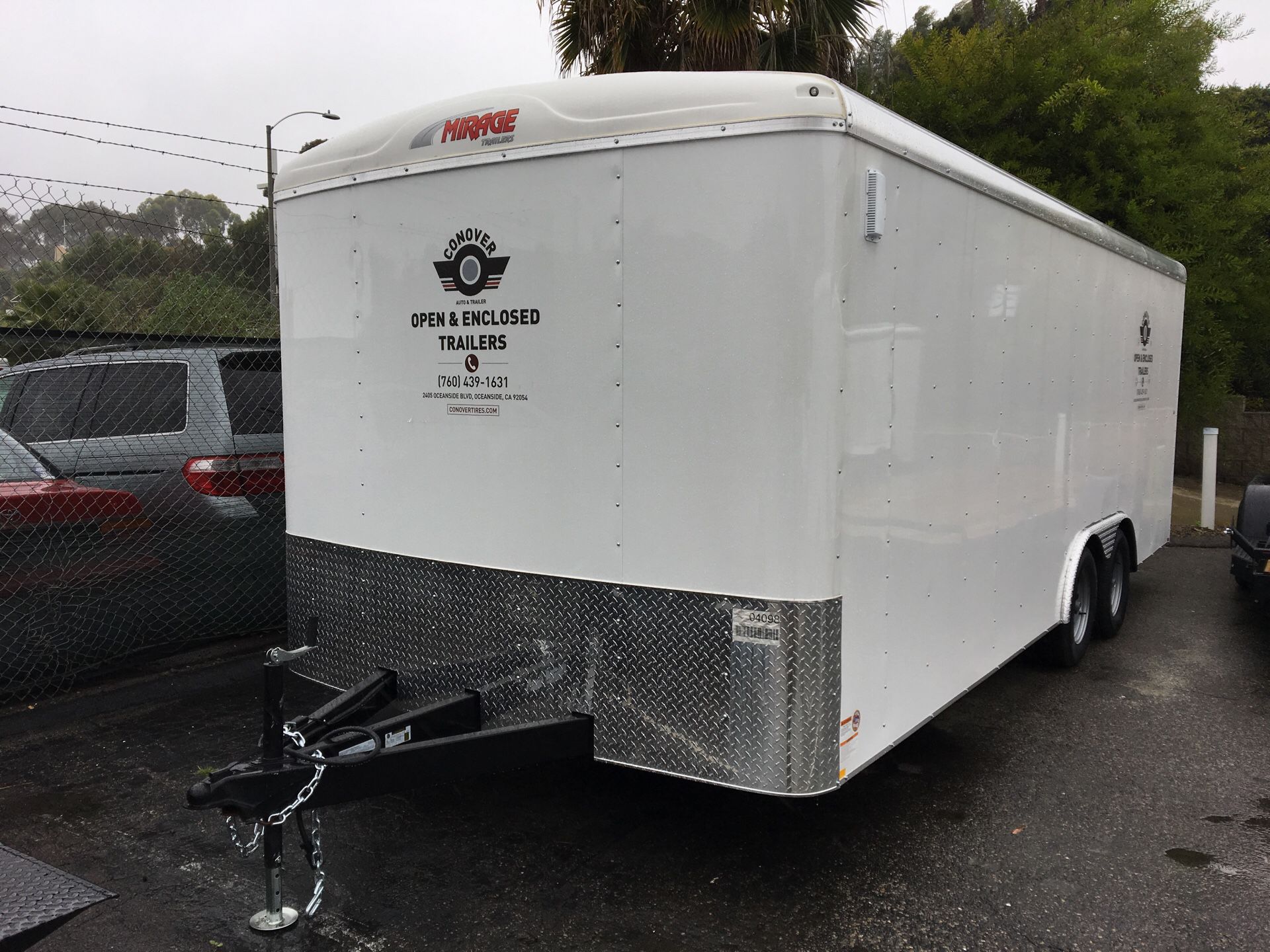 2019 New Mirage 8.5x20 Car Carrier Enclosed Trailer with Ramp Door