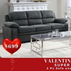 2 PC SOFA AND LOVESEAT 
