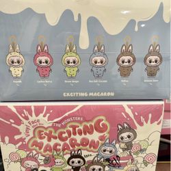 POP MART LABUBU Exciting Macaron Vinyl Plush FULL SET SEALED BOX 