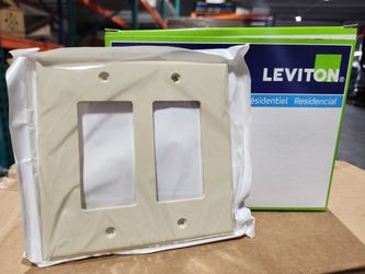 LEVITON Leviton Midway Ivory 2 Gang Nylon Gfci/rocker Wall Plate 

