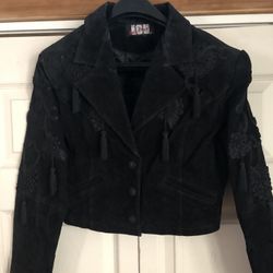 Great Gift,  Embroidered Suede Leather Girls/Ladies Coat