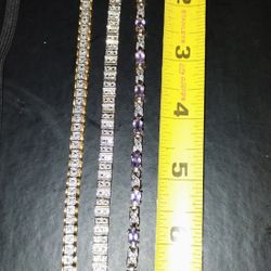 Silver Sterling 925 Bracelet 3 Set 43.6 Grams