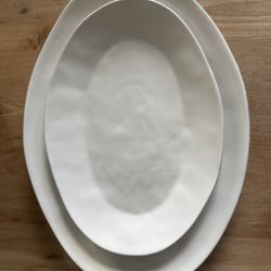 Crate & Barrel Marin Serving Platters 