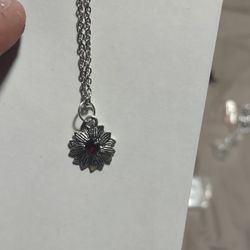 flower garnet necklace 