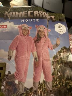 Minecraft Movie Kids Pig Costume Size L (10-12)